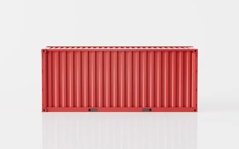 Cargo container, freight and export, 3d rendering. Stock Illustration