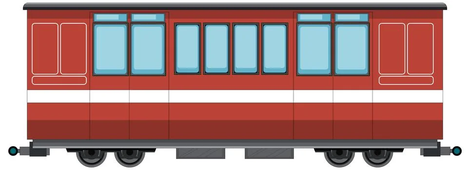 Cargo container of freight train on white background Stock Illustration