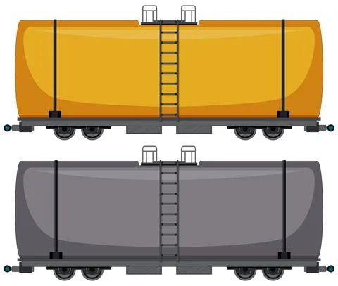 Cargo container of freight train on white background Stock Illustration
