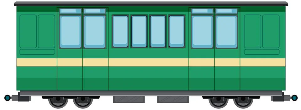 Cargo container of freight train on white background Stock Illustration