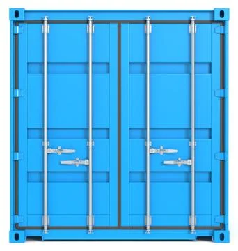 Cargo Container Front, Closed. Stock Illustration