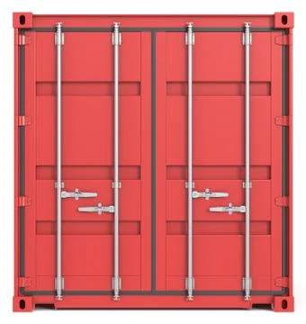 Cargo Container Front. Illustrazione stock