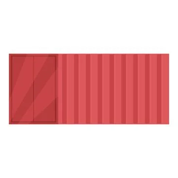 Cargo container icon cartoon vector. Worker cargo 스톡 일러스트