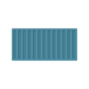 Cargo container icon flat isolated 스톡 일러스트