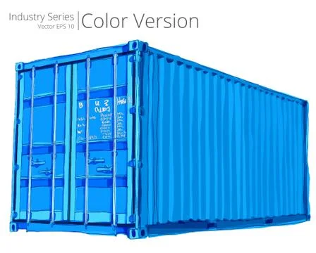 Cargo container. Stock Illustration