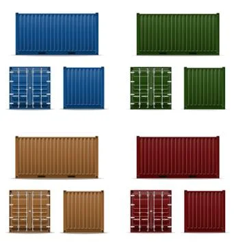 Cargo container illustration Stock Illustration