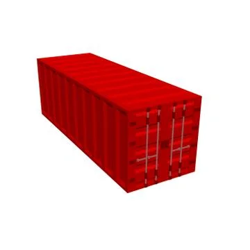 Cargo container. Isolated on white background. Vector illustration. Stock Illustration