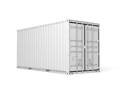 Cargo container isolated on white background , Digital 3d illustration 스톡 일러스트