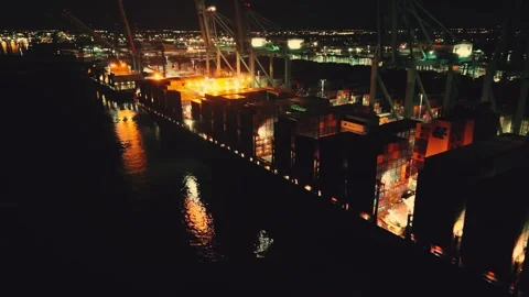 Cargo Container - Norfolk, VA Video stock 336365355