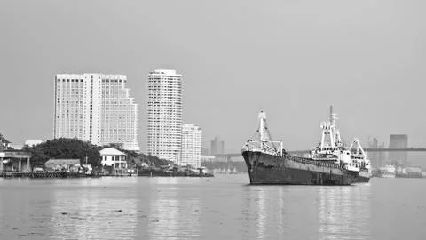 Cargo container ship Foto stock
