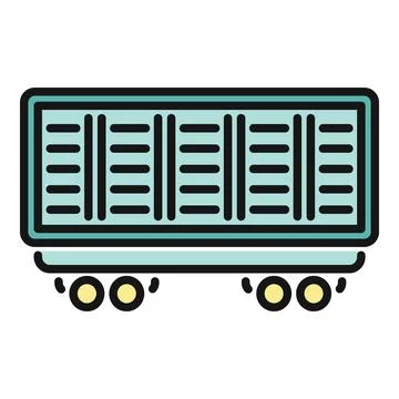 Cargo container shipping freight transport logistics icon Stock Illustration