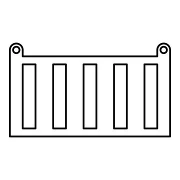 Cargo container shipping shipment storage transport goods products freight .. Illustrazione stock