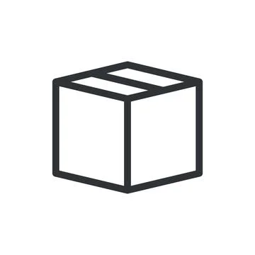 Cargo container symbol. package box or container icon Stockillustratie
