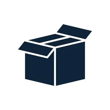 Cargo container symbol. package box or container icon Illustrazione stock