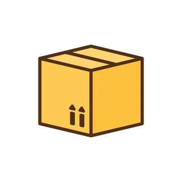 Cargo container symbol. package box or container icon Illustrazione stock
