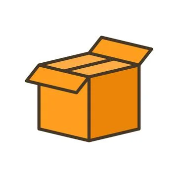 Cargo container symbol. package box or container icon 库存插图