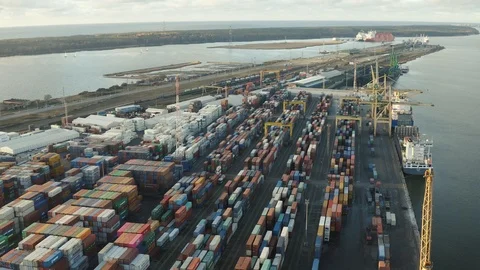 Cargo Container Terminal 動画素材 99051023