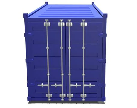 Cargo container for the transport of goods 3d render illustration Illustrazione stock