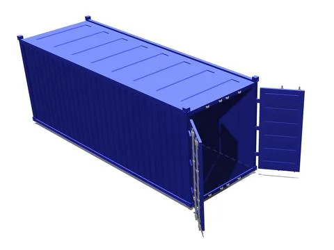 Cargo container for the transport of goods 3d render illustration Stock Illustration