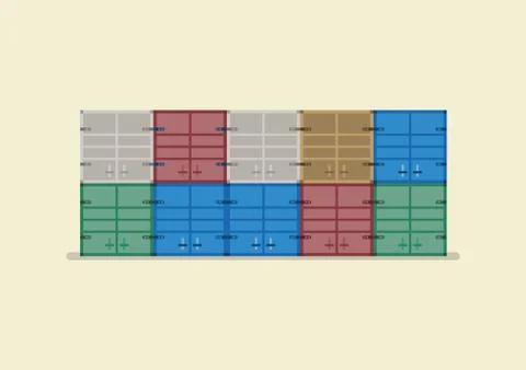 Cargo container vector illustration 库存插图