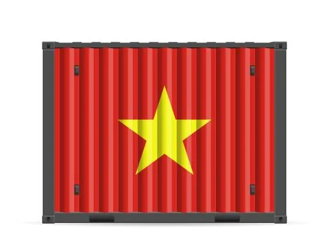 Cargo container Vietnam flag Stock Illustration