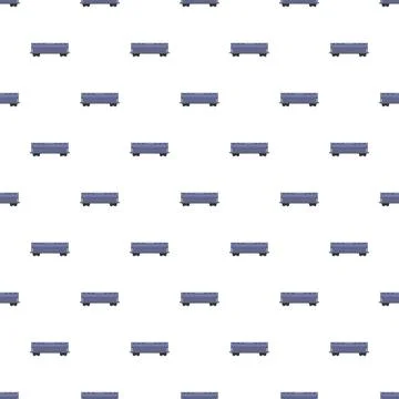 Cargo container wagon train seamless pattern repeating Stock-Illustration