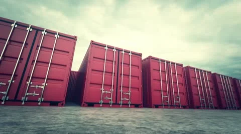 Cargo containers Stock Footage 21565589
