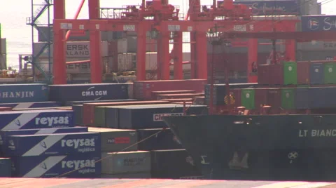 Cargo Containers Stock Footage 48237129