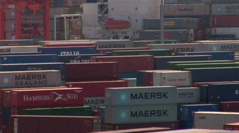 Cargo Containers Stock Footage 48237546