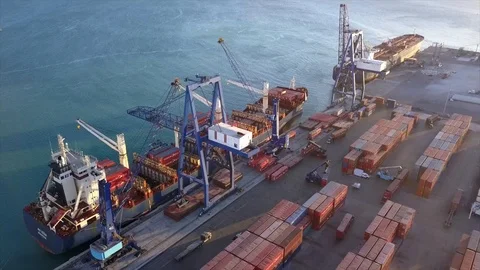 Cargo containers Video stock 94232371