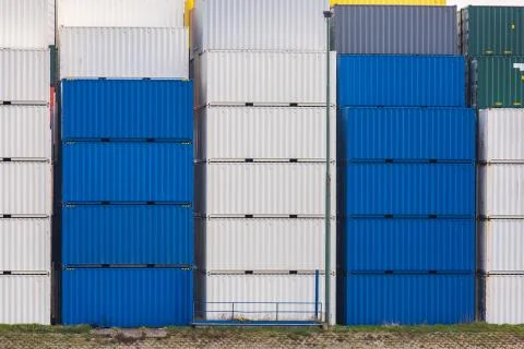 Cargo Containers Goods Stack Stock Photos
