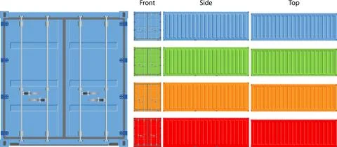 Cargo Containers Stock Illustration