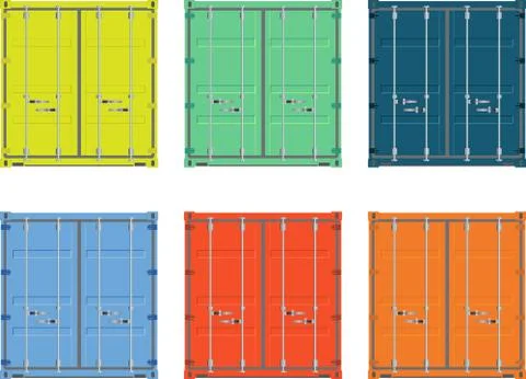 Cargo Containers Stock Illustration