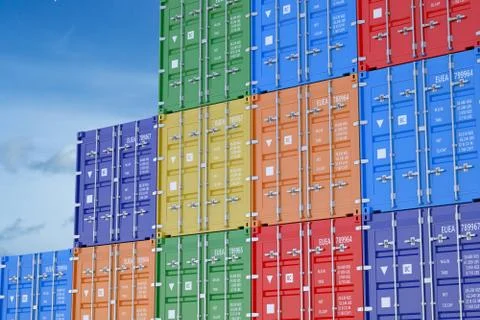 Cargo containers Stock Illustration