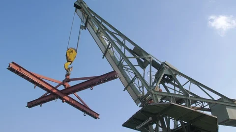 Cargo Crane In The Port Stock Footage 120165191