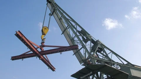 The Cargo Crane In Port Stock Footage 120293975