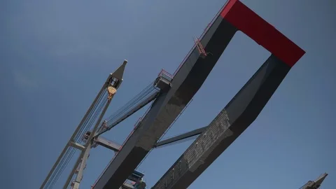 Cargo crane used for cargo operations in port. Stock Footage 113067156