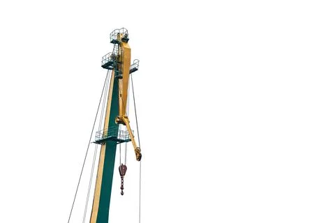 Cargo crane on white background, isolated Stock Photos