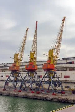 Cargo cranes Foto stock