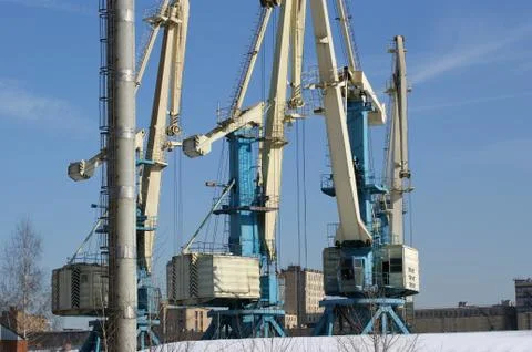 Cargo Cranes Foto stock