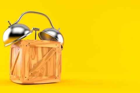 Cargo crate alarm clock concept イラスト素材