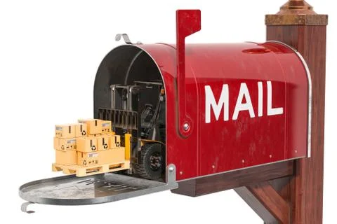 Cargo delivery concept, 3D rendering Illustrazione stock