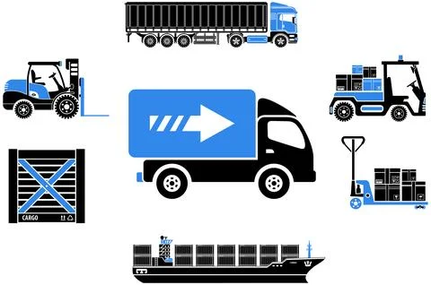 Cargo Delivery Concept Stock Illustration