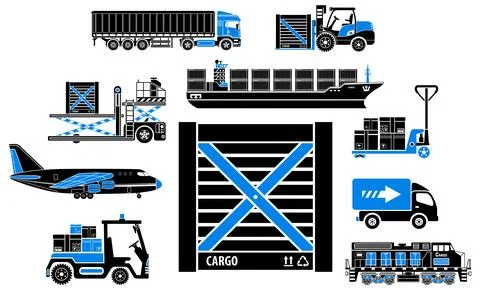 Cargo Delivery Concept Stock Illustration