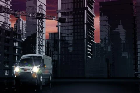 Cargo Delivery Illustration 스톡 일러스트