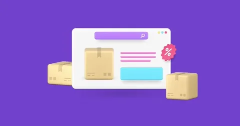 Cargo delivery postal parcel shipping  3d icon animation Stock Footage 276474213