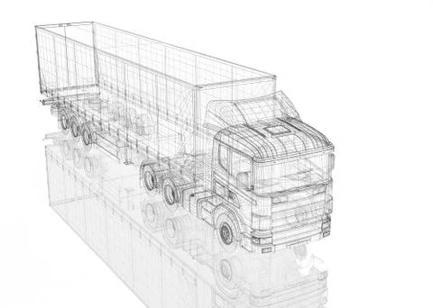 Cargo Delivery Vehicle Stock Illustration