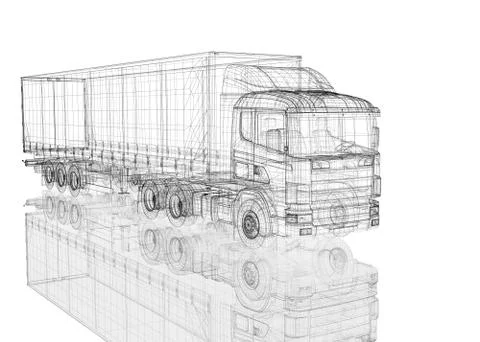 Cargo Delivery Vehicle Stock Illustration