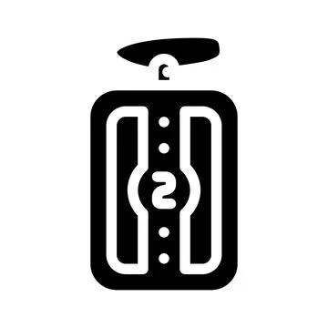 Cargo diver accessory glyph icon vector illustration Stock Illustration