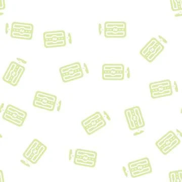 Cargo diver accessory glyph vector seamless pattern Stock Illustration